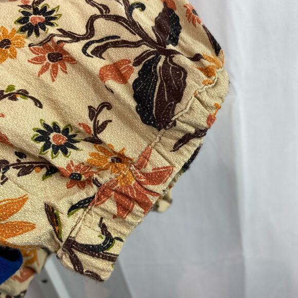 by ANTHROPOLOGIE Size 4 Floral Smocked Balloon Leg Pants Zip Fly Multicolor - Picture 9 of 12